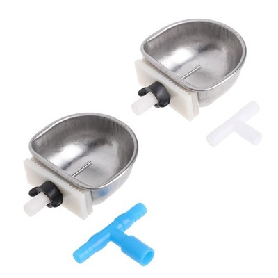 Rabbit Automatic Drinker Water Feeder Fix Bowl Stainless Steel for T Joint Equip