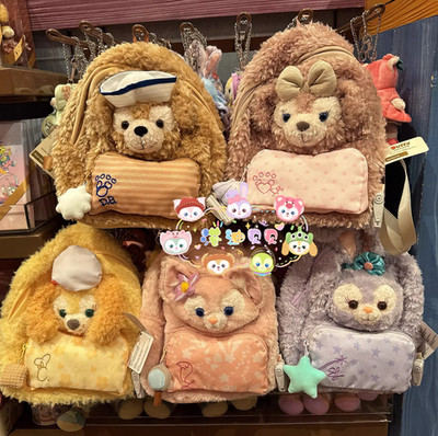 Authentic HK Disney 2025 Duffy and Friends Cute Cartoon Plush Backpack Gift New