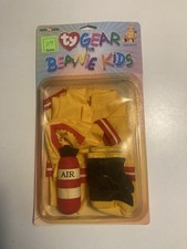 Ty Gear for Beanie Kids  Firefighter  Outfit Clothes Set New  Sealed