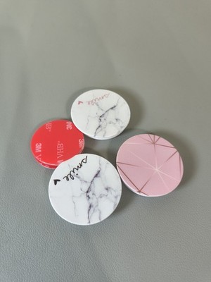 3 pack Phone grips   white Marble & Rose Gold New