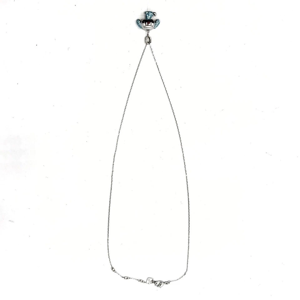 Auténtico collar colgante de diamantes de imitación plateado para perro SWAROVSKI joyería de moda para mujer Foto 3 de 4