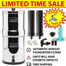 BLEMISHED Berkey Water Filter System w/ NSF Certified Boroux Black Filters