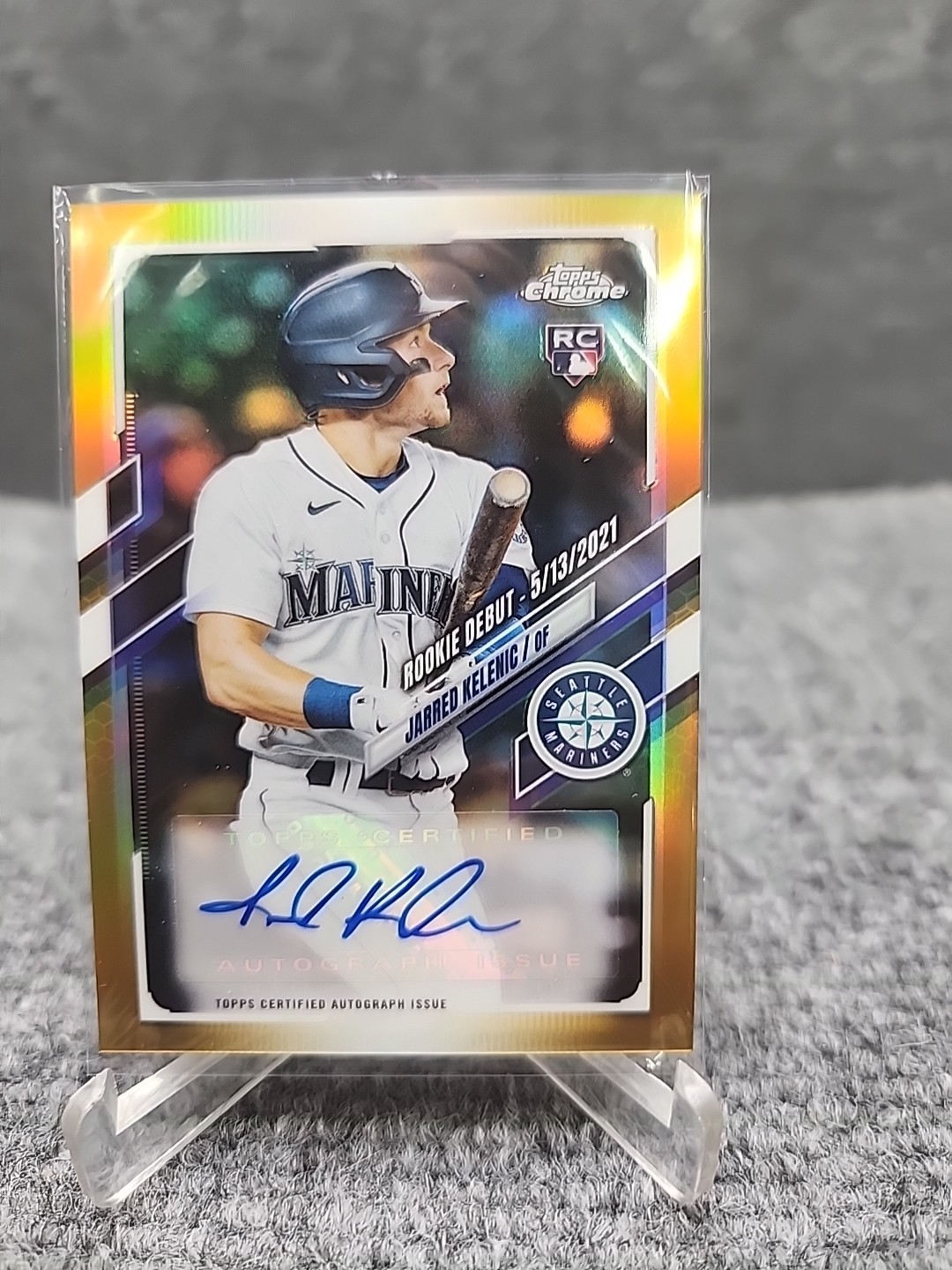 2021 TOPPS CHROME UPDATE JARRED KELENIC 01/50 GOLD ROOKIE RC AUTO SP