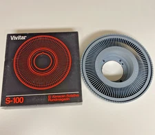 Vivitar S100 Rotary Slide Tray Panier Rond Holds 100 2x2 Slides Vtg USA￼