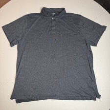 Old Navy Men's Charcoal Gray Heather Soft-Washed Polo Shirt Size XXL