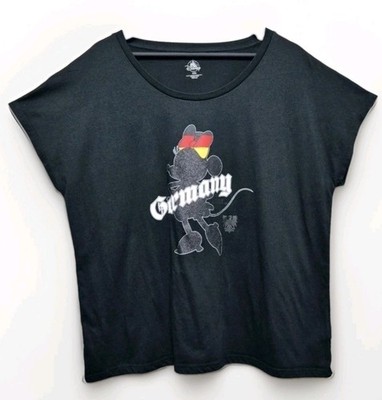 Disney Epcot Germany T-Shirt Damen XXL World Showcase Glitzer Minnie Mouse