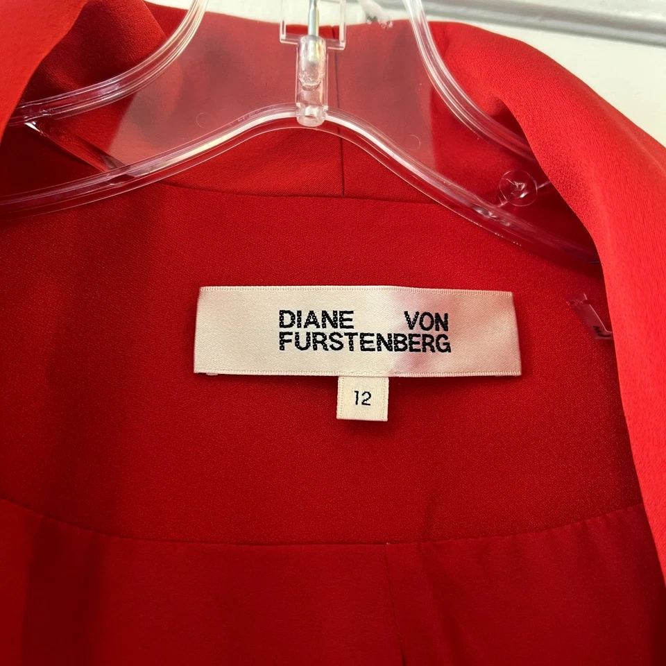 Diane von Furstenberg красный брюки костюм 2 изделия комплект размер 12 новый без ярлыков - Изображение 3 из 4