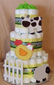 cow diaper cake
