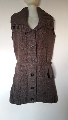 Gilet Sans Manches MEXX En Laine Mélangée - Taille FR46/XXL, Couleur Marron Gris, Neuf Avec étiquettes