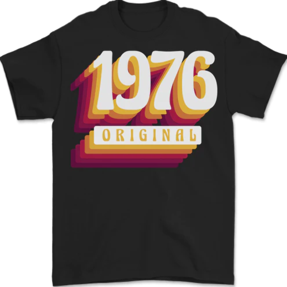 Retro 47th Birthday Original 1976 Mens T-Shirt 100% Cotton