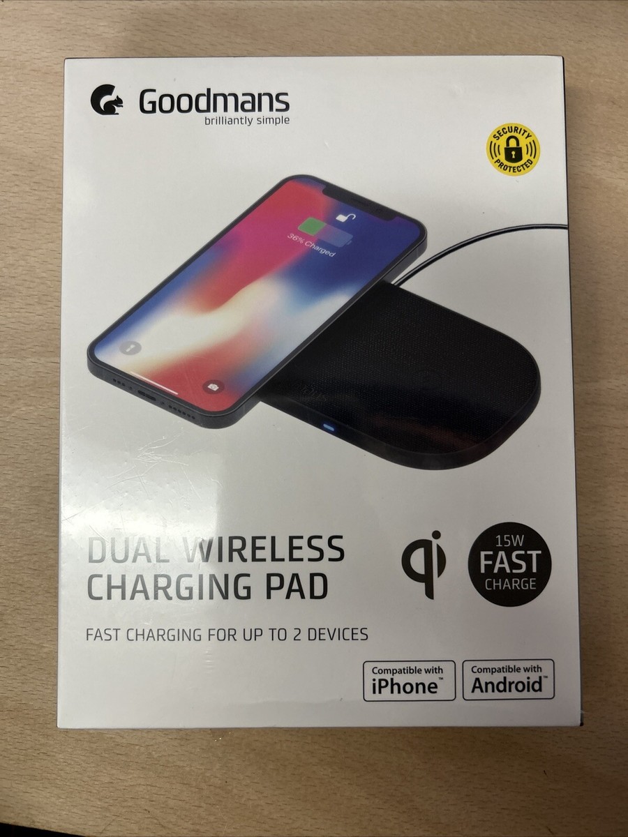 (NN) Goodmans Dual Wireless Charging pad -Fast charging up to devices