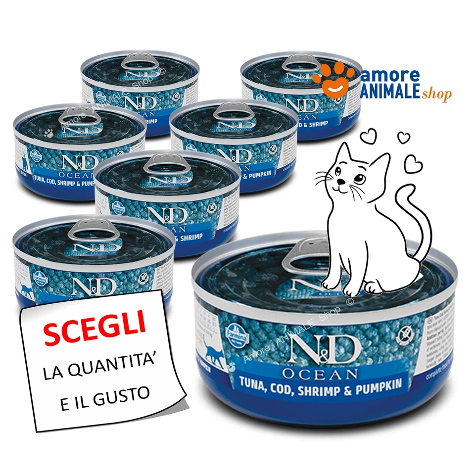 Farmina Cat Adult N & D Ocean → Boîtes De 70 Gr - Parfums Mixtes - Pour - Photo 1/1
