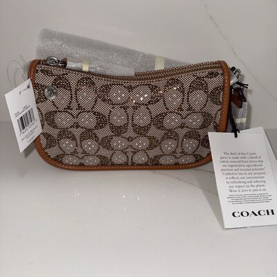 ❤️ Coach Swinger 20 Crystal In Burnished Amber Signature