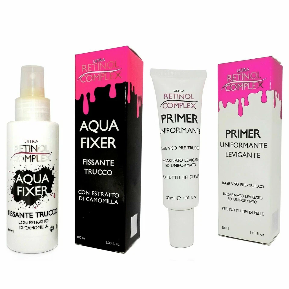 RETINOL COMPLEX MAKE UP AQUA FIXER FISSANTE TRUCCO + PRIMER BASE PRE-TRUCCO