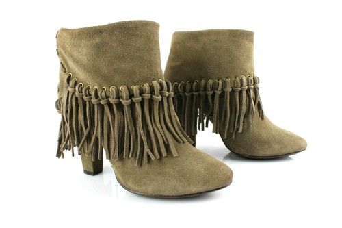 PSSSY Botines Con Franja de Pelo Ante Gris Pardo T 36 Muy Buen Estado | eBay
