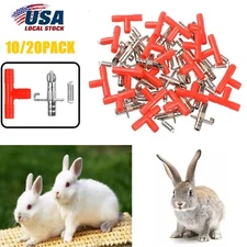 10/20x Rabbit Nipple Drinker Feeder Waterer Bunny Rodent Poultry Watering System