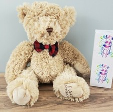 2019 FAO Schwarz Teddy Bear 18" Stuffed Animal Plush Toy Plaid Bow Fluffy Soft
