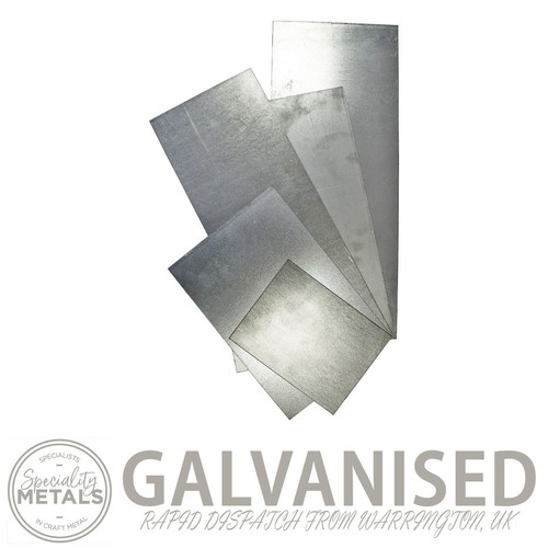 Galvanised Steel Sheet Flat Metal Plate UK Made Various Size 0.9mm