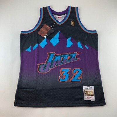 正規品　JAZZ 32 MALONE ユニフォーム　Mitchel&ness 96-97 Karl Malone #32 Jazz Mens XS Mitchell & Ness Platinum