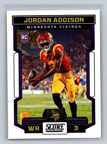 Jordan Addison #346 2023 Score Minnesota Vikings RC