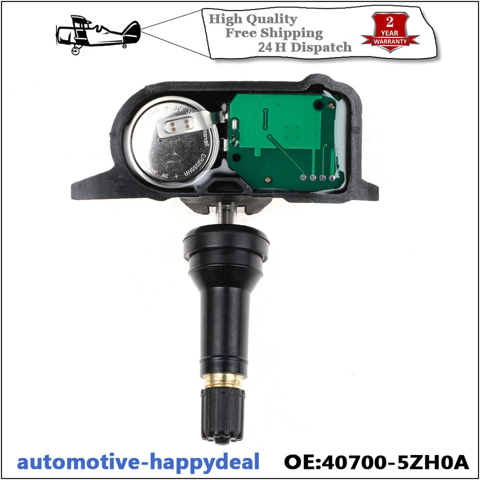 Set 4pz Sensore Pressione Pneumatici TPMS per Nissan Infiniti 433MHZ 40700-5ZH0A - Immagine 2 di 4