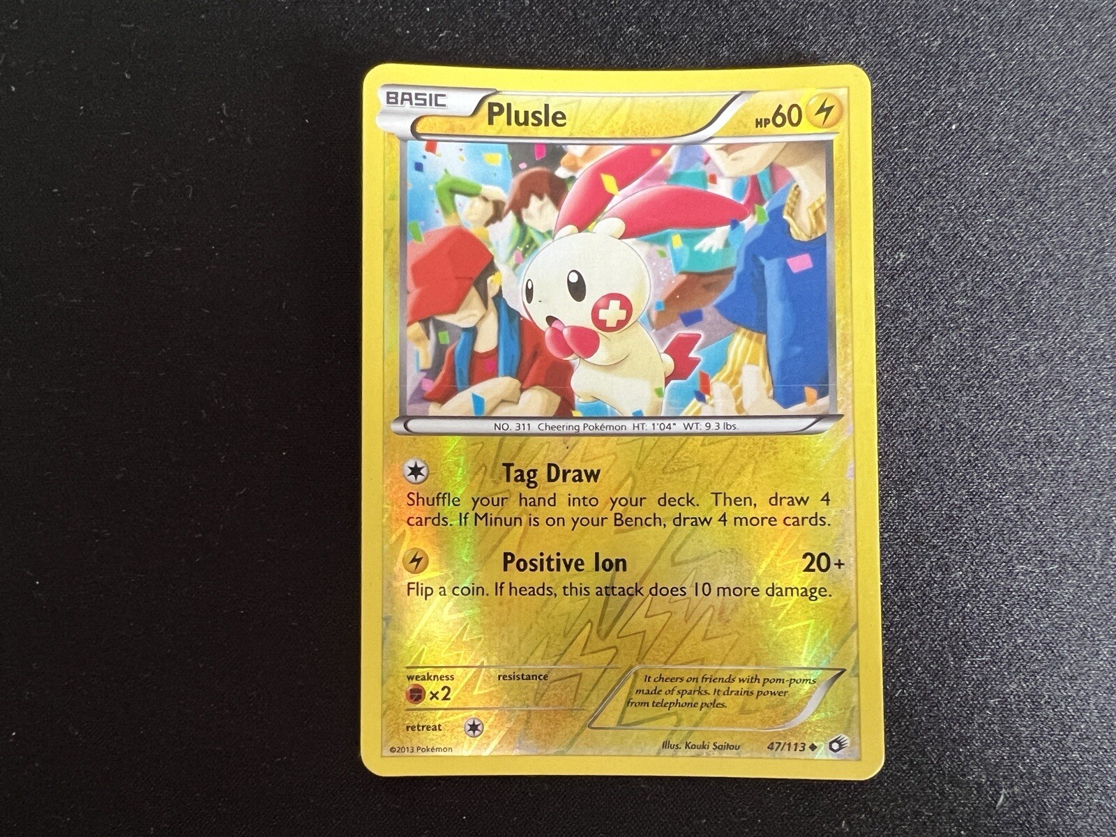 Pokémon TCG Plusle Legendary Treasures 47/113 Reverse Holo Uncommon