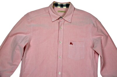 未使用・タグ付き】BURBERRY BRIT 長袖シャツ ピンク Mサイズ Men's Burberry Brit Shirt Cotton Long Sleeves Pink Size M | eBay
