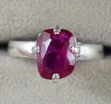 Natural 5.70 Ct Pink Rubellite Tourmaline Cushion Gems Certified Engagement Ring