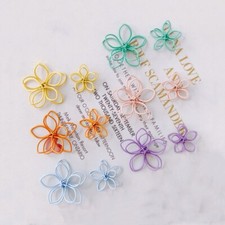 10pcs Hollow Out Flower Charm,Color Alloy Flower Pendant,DIY Accessories Jewelry