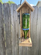 Wine Bottle Bird Feeder - Happy Feeding Co. - Handmade in USA - Updated Design