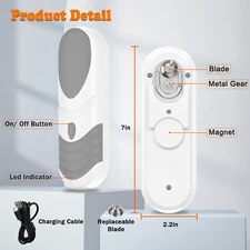 Auto Electric Can Opener, Rechargeable with Removable Tilted Blade, Smooth Edge