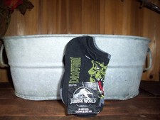JURASSIC WORLD BOY TODDLER SOCKS FOR SHOE SIZE 4.5-8.5 5 PAIRS ANKLE SOCKS NEW