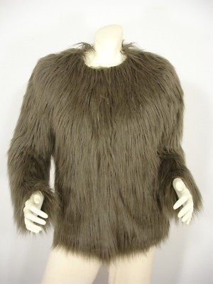 NWT VERA MODA CHOCOLATE CHIP VMGOSSIP FAUX FUR JACKET V WOMEN'S M