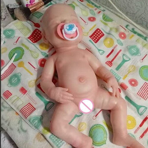 Cosdoll 15,5''Eyes-chiuse Baby Doll Bambina Corpo Completo Morbido Silicone Reborn Reborn - Foto 7 di 11