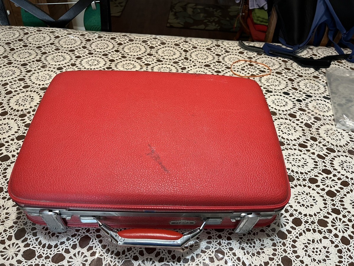 American Tourister TIARA Suitcase Red Hardshell Vintage Travel Bag Retro  19