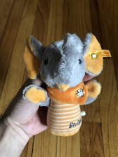 Steiff Baby Rattle Plush Stuffed Animal Baby Infant Child Toy