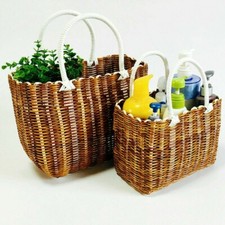 1 X Tissé Panier de Rangement Support Boîte Tubes PLASTIQUE Shopping