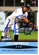 Adam Ravenelle 2015 West Michigan Whitecaps Signed Card