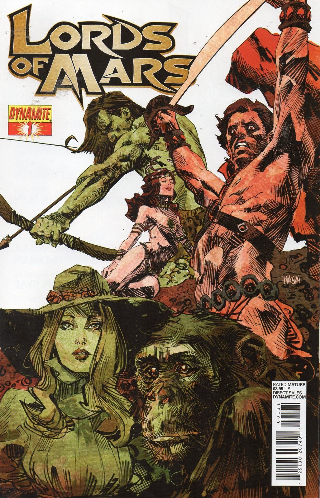DYNAMITE COMICS LORDS OF MARS #1 COVER B JULY 2013 1ST PRINT NM