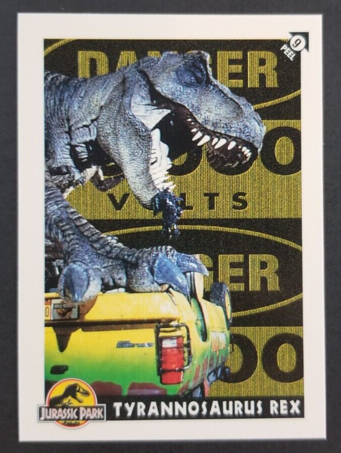 Jurassic Park 1993 Tyrannosaurus Rex Topps Sticker Card #9 (NM) | eBay