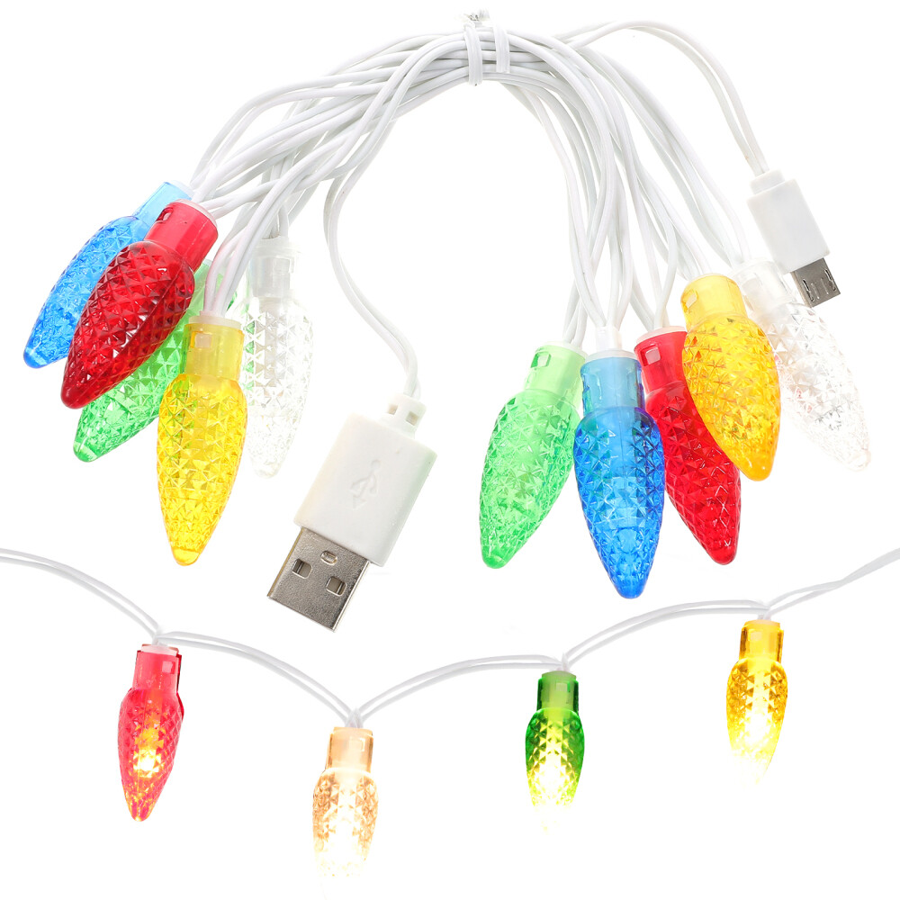 Plastic Light String Charging Cable Christmas Lights Phone Charger USB
