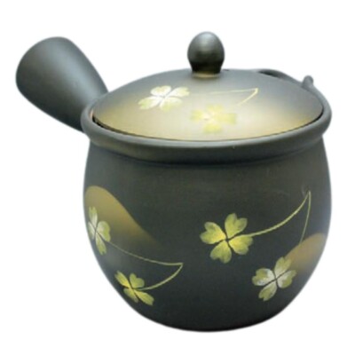 Teapot Kyusu Tokoname - AKIRA - Gray - 550 ml/cc - Stainless Infuser - Clover