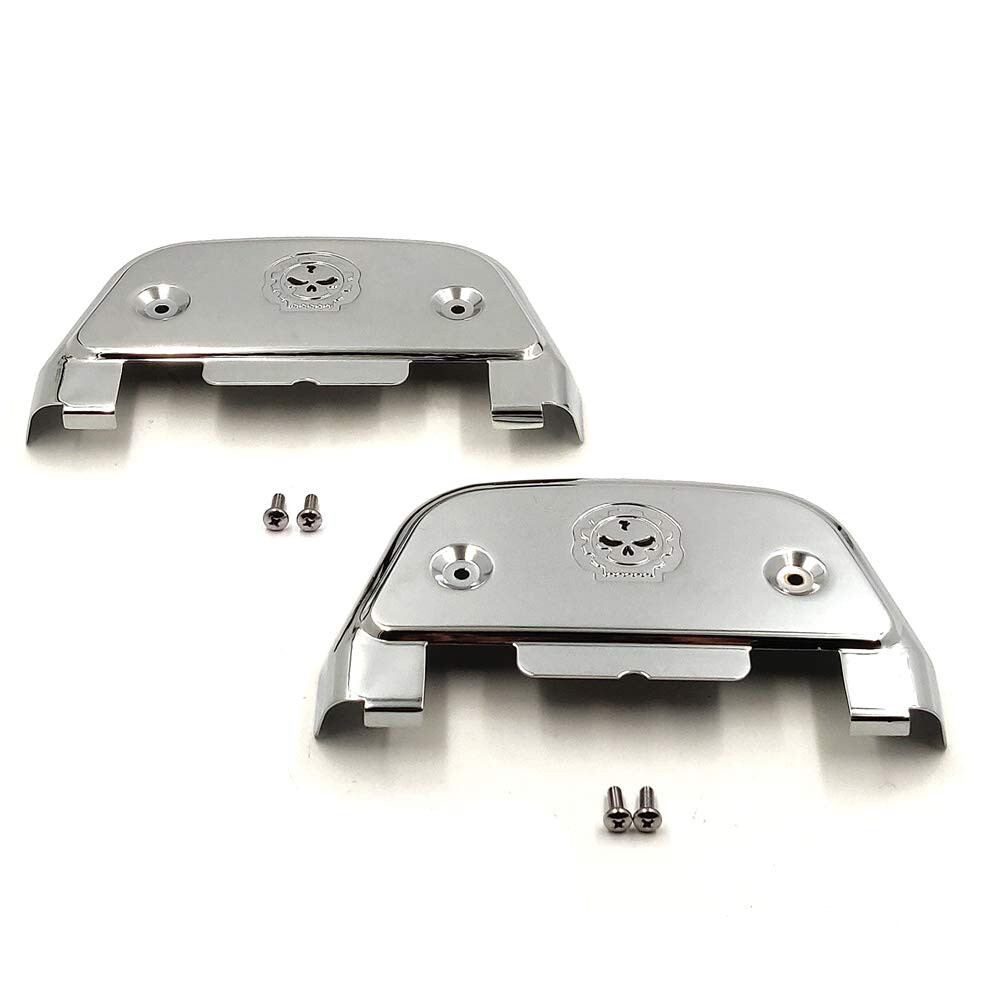 Skull Passenger Footboard Cover For 0617 Dyna 8617 FL Softail 8717