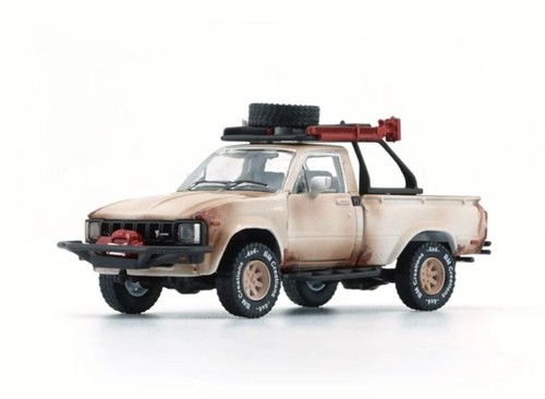 Miniature Voiture 1/64 Toyota Hilux 1980 Pickup Blanc - Modèle Moulé Sous Pression BMC