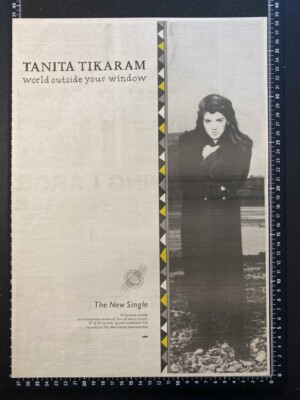 TANITA TIKARUM - WORLD OUTSIDE YOUR WINDOW 1989 ORIGINAL ADVERT/POSTER [XL8-42]