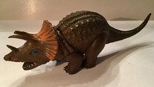 Vintage AAA Toy Plastic Triceratops Dinosaur 7  Long Pre Owned