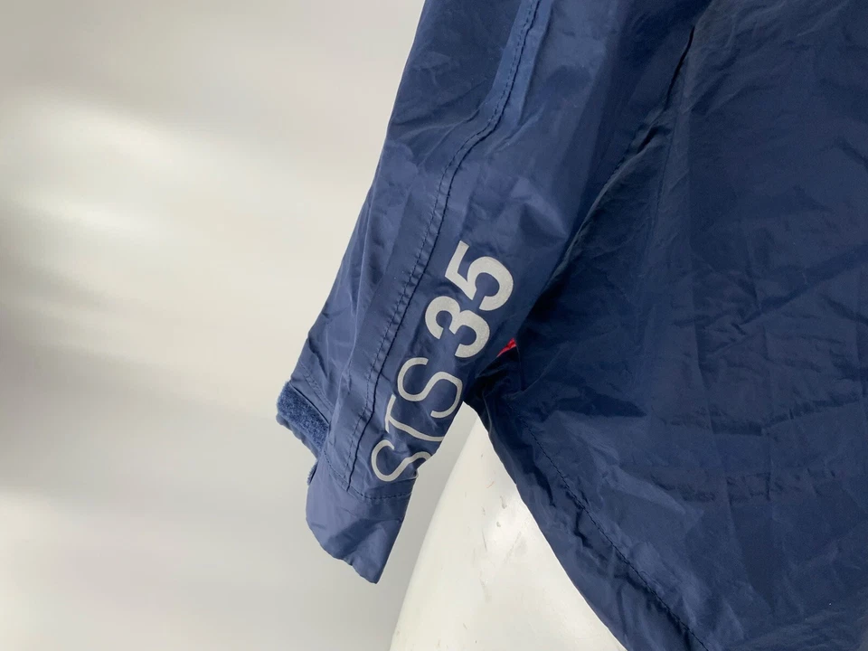 Chaqueta de vela con capucha Sperry STS35 para mujer L azul marino nailon cremallera completa YGI B2-137 Foto 4 de 4