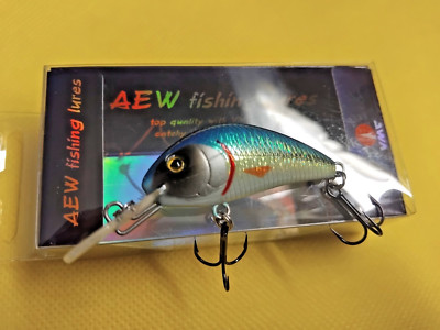 AEW MINI WOBBLER BLAUE UKELEI 4CM BARSCH FORELLEN KÖDER LURES JERKBAIT VMC HAKEN