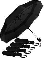 REPEL Windproof Travel Umbrella - Compact  Withstands Winds up to 85MPH , Stron