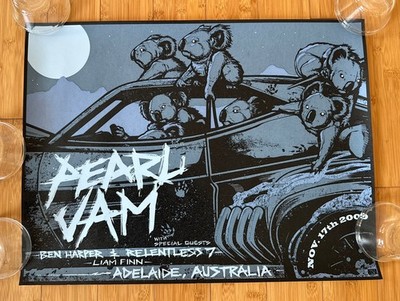 2009 Pearl Jam Australia Concert Poster Munk One Art Ben Harper